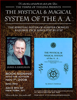 JA Eshelman Book Signing Nov 1st, 2008 in NYC